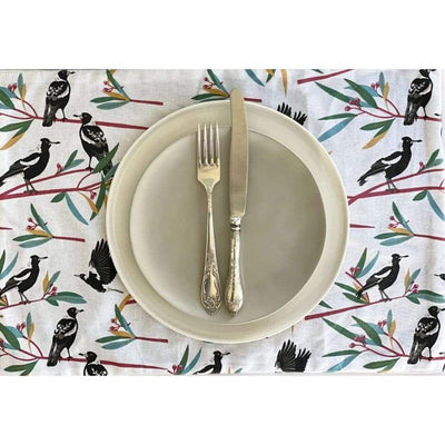 Placemats - Magpies (Set of 4)-Allgifts Australia-Chefs Bazaar