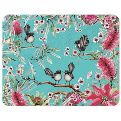 Placemats Willy Wagtails (Set of 6)-Size 34cm x 26.5cm-Cork backed in order to protect tabletops-Chefs Bazaar
