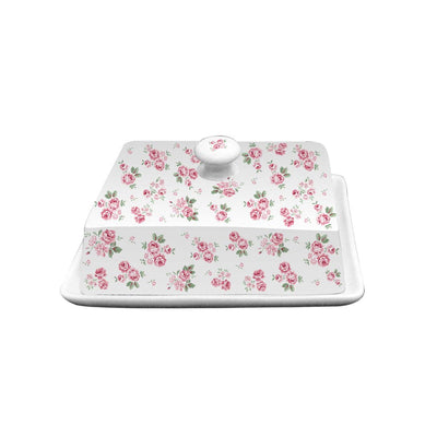 Porcelain butter dish Lucy-Size 18cm x 13.5cm x 8cm-Material Fine bone porcelain china-Chefs Bazaar