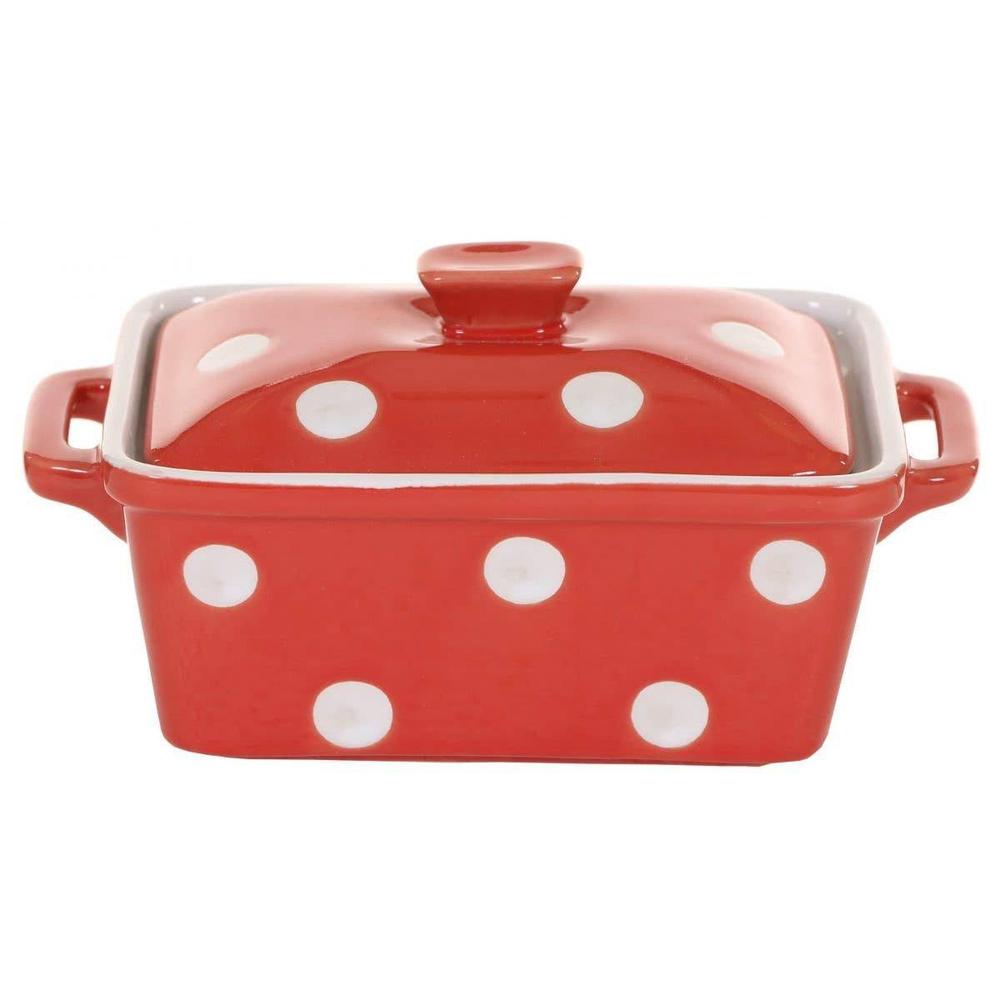 Red Butter Dish with Dots – Chefs Bazaar