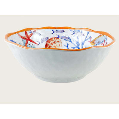 Salad Bowl Marine Life-Size 35cm x 11cm-Material Melamine-Chefs Bazaar