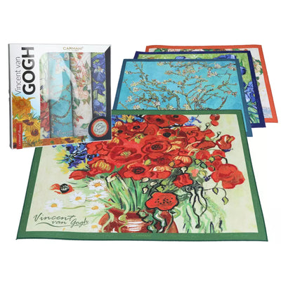 Set of 4 placemats van Gogh-Material Plastic-Size 29.5 x 40cm-Chefs Bazaar