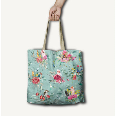 Shopping Bag Feathered Friends-Size 45cm x 45cm-Material Poly Linen-Chefs Bazaar