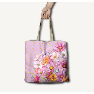 Shopping Bag Wistful Wildflowers-Size 45cm x 45cm-Material Poly Linen-Chefs Bazaar