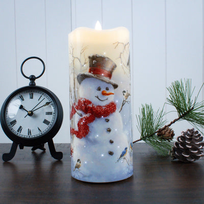 Snowman Fibre Optic Candle - Chefs Bazaar