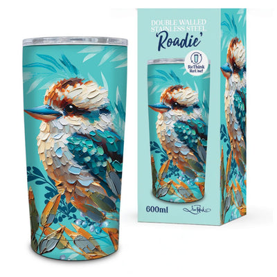 Stainless steel Mug 600ml Roadie Charming Kookaburra-Capacity 600ml-chilled for up to 12 hours and hot for up to 6 hours-Chefs Bazaar