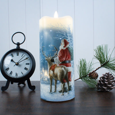 Starry Night Santa Fibre Optic Candle - Chefs Bazaar