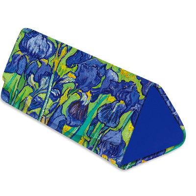 Sunglass Case van Gogh "Irises"-Dimensions 15.9 x 6.4 x 1 cm (6.3 x 2.5 x 0.4 in)-Soft touch vegan leather-Chefs Bazaar