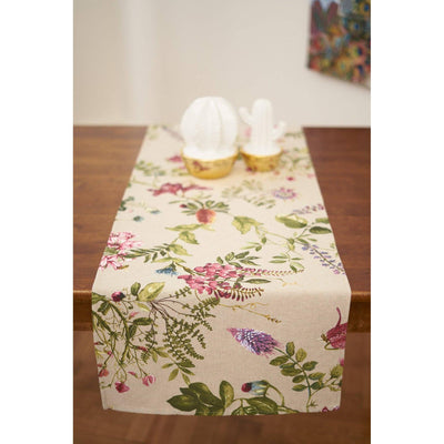 Table Runner Botanical-Material 75% cotton and 25% polyester-Size 190cm x 40cm-Chefs Bazaar