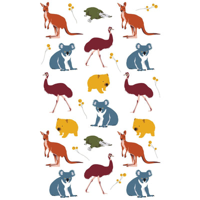 Tea Towel Australian Animals-Allgifts Australia-Chefs Bazaar