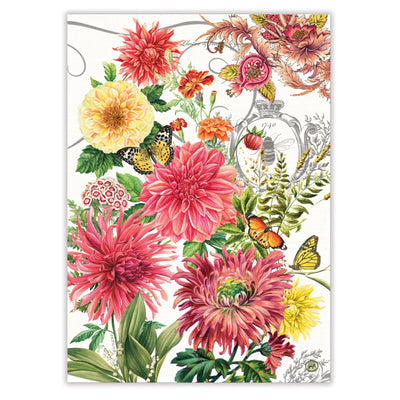 Dahlias Michel Design Works Tea Towel-Size 50.8 x 71.1 cm-Material 100% Cotton-Chefs Bazaar