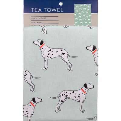 Tea Towel Dalmatians-Size 74cm x 47cm-100% cotton-Chefs Bazaar