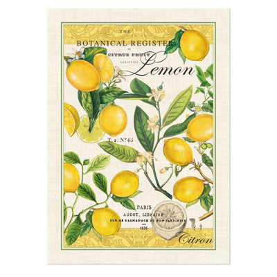 Lemon Basil Kitchen Tea Towel-100% Cotton-Chefs Bazaar