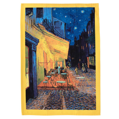 Cotton Tea Towel Van Gogh Café Terrace at Night-Material Cotton-Size 49.5x70cm-Chefs Bazaar