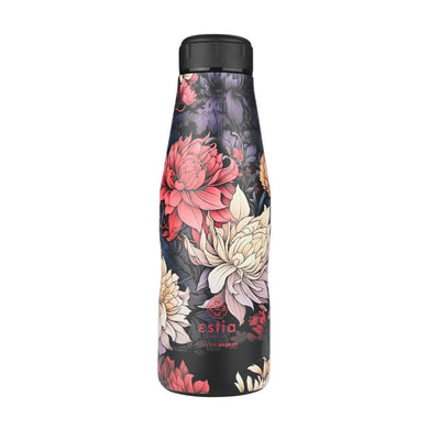 Thermos Travel Bottle 500ml Midnight Blossom-Stainless Steel-BPA free-Chefs Bazaar