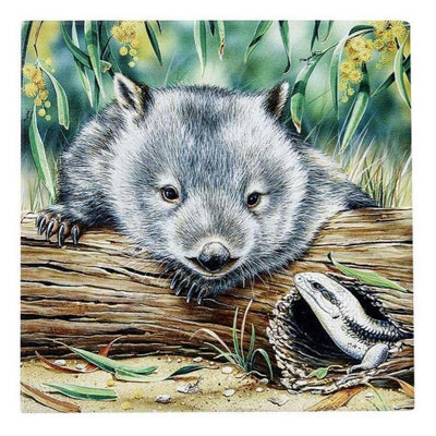 Fauna of Australia Wombat & Lizard Trivet-20cm x 20cm-Chefs Bazaar