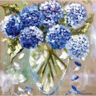 Summer Blue Hydrangeas Trivet-Size 20cm x 20cm-Material Dolomite-Chefs Bazaar