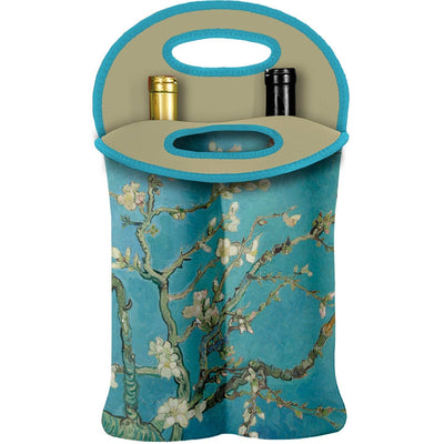 Van Gogh "Almond Blossom" Double Wine Bottle Tote-Material Neoprene-Size 35cm x 22.5cm-Capacity Two 750ml bottles-Chefs Bazaar