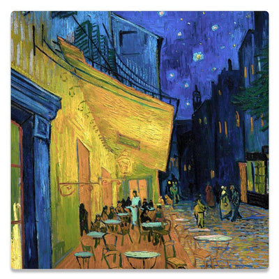 Van Gogh "Cafe Terrace at Night" Ceramic Trivet-Size 20cm x 20cm-Material Ceramic-Chefs Bazaar