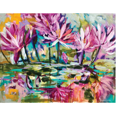 Water Lily Sunset Hardback Placemat-Phillip Bay Trading-Chefs Bazaar