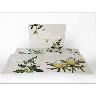 White Collection Dining Placemats-Bell Art-Chefs Bazaar