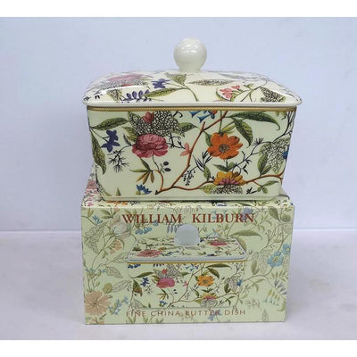 William Kilburn Fine China Butter Dish – William Morris Design - Chefs Bazaar