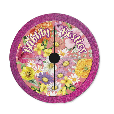 Wine Glass Coaster Bubbly Besties-Material: Neoprene-Size: 6.5cm diameter-Chefs Bazaar