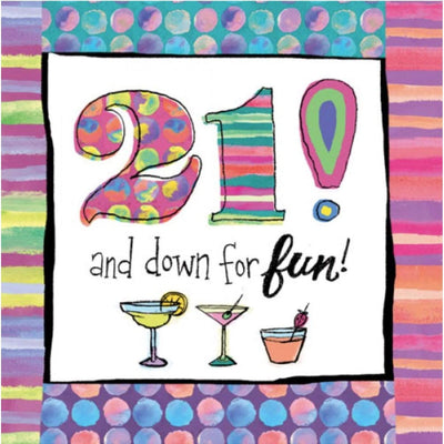 Cocktail Napkins - 21! and Down For Fun!-Gift Junction-Chefs Bazaar