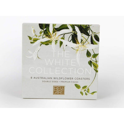 White Collection Drink Coasters (8)-Bell Art-Chefs Bazaar